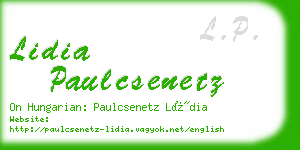 lidia paulcsenetz business card
